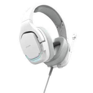 아이리버 USB LED 마이크 유선 게이밍 헤드폰, IRX-GH130, 화이트