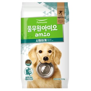 풀무원아미오 강아지 전연령용 시원하개 건식사료 닭, 장건강/유산균, 5.3kg, 1개