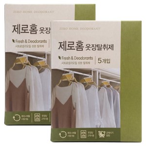 크린스타 옷장 탈취제 옷걸이형 시트로넬라향 5p, 2개, 20g