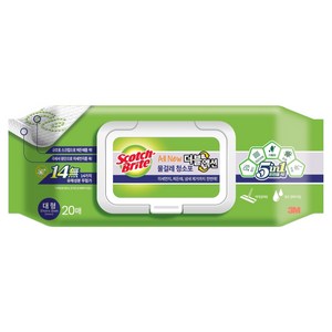 스카치브라이트 올뉴 더블액션 물걸레 청소포 20p, 1개