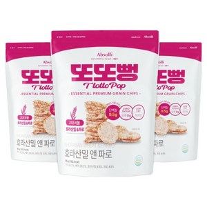 앱솔리 또또뻥 호라산밀 앤 파로 슈거제로 곡물칩, 3개, 95g