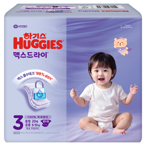 하기스 맥스드라이 밴드형 기저귀 중형 남여공용, 3단계, 20매