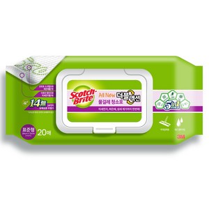 스카치브라이트 올뉴 더블액션 물걸레 청소포 표준형 20p, 1개