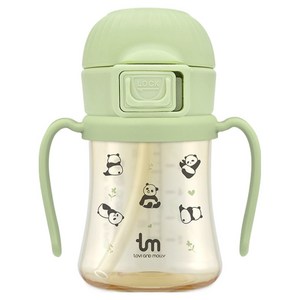 토비앤몰리 PPSU 포포 원터치락 빨대컵, 포포 그린, 1개, 180ml