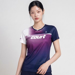 코트어드밴티지 여성용 스포츠 러닝 배드민턴 탁구 티셔츠 26F23