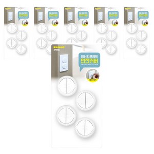 코텍스 원터치 콘센트 안전커버 4p, 화이트, 6개