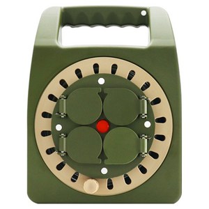 러그 1.5SQ 캠핑 베이직 4구 전기릴선, 카키 브라운, 1개, 10m