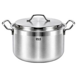 오슬로 인덕션 플레인 IH 스텐냄비 곰솥 28cm, 혼합색상, 본체 + 뚜껑, 1개
