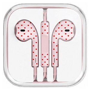 누아트 스테레오 이어팟 디자인 오픈형 C타입 유선 이어폰, 핑크 핫핑크하트, NUT-WEBNT2605-CT