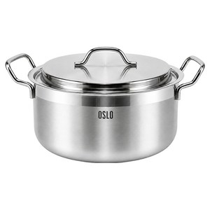 오슬로 인덕션 플레인 IH 스텐냄비 곰솥 24cm, 혼합색상, 본체 + 뚜껑, 1개