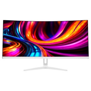 크로스오버 UWQHD 커브드 R1500 400CD 게이밍 무결점 모니터 화이트, 86.7cm, 34WG165HZ