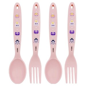 유아맘 프린세스 캐치티니핑 간식 스푼 2p + 포크 2p 세트, 레전드핑, 1세트