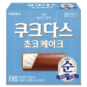 쿠크다스 초코케이크 중, 121g, 1개
