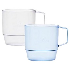 아띠래빗 안심 미끄럼방지 에코젠 스스로물컵, 투명, 블루, 2개, 260ml
