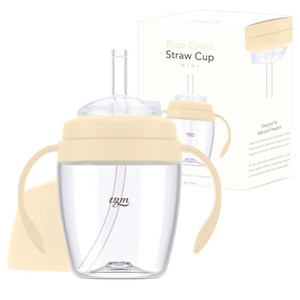 티지엠 쌀알 미니 빨대컵, 160ml, 1개, 크림 베이지