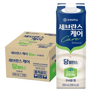 세브란스케어 연세대학교 당밸런스 영양식 구수한 맛, 16개, 200ml