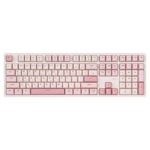 지클릭커 풀윤활 무소음 풀배열 RGB 무선 블루투스 키보드, 페일 핑크, DSWK108, 제조사축