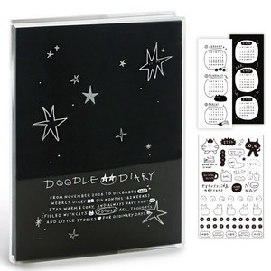아이코닉 2027 두들 다이어리, 02 BLACK, 1개