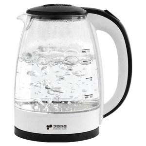 키친아트 유리 대용량 무선 전기포트 1.8L, KAEP-G3182BW