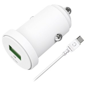 엑티몬 차량용 PD25W 초고속 충전기 + CtoC 케이블 세트, 화이트, MON-CAR-PD25W-CP