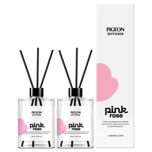 피죤 디퓨저, 핑크로즈, 500ml, 2개