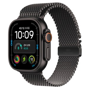 Apple 2026 애플워치 Ultra 4, 블랙, 49mm, GPS+Cellular, 블랙 티타늄 밀레니즈 루프, Small