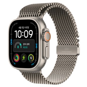 Apple 2026 애플워치 Ultra 4, 내추럴, 49mm, GPS+Cellular, 내추럴 티타늄 밀레니즈 루프, Small