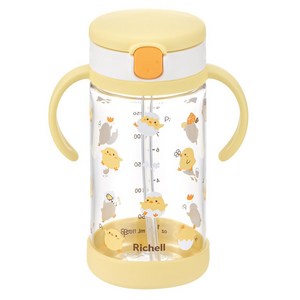 릿첼 AQ 바닥커버 빨대컵, 320ml, 1개, 라이트 옐로우
