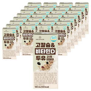 파이토메이드 고칼슘&비타민D 21곡 미숫가루 두유, 120개, 190ml
