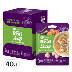 하림펫푸드 전연령 더리얼 캣 스프, 닭, 40g, 40개