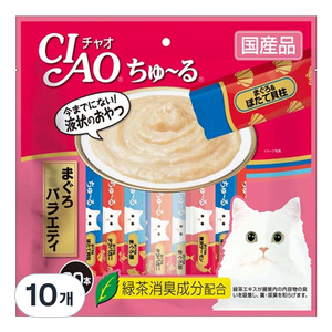 챠오츄르 고양이 버라이어티 간식, 참치, 280g, 10개