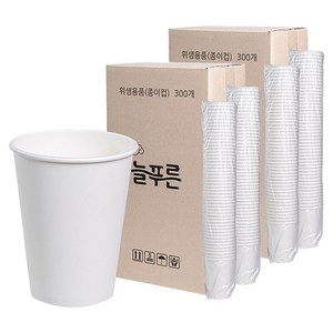 늘푸른 무인쇄 종이컵 380ml, 300개입, 2개