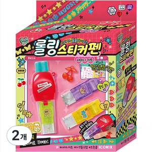 데코데코 롤링 스티커펜 샤이니 키트, 혼합색상, 2개
