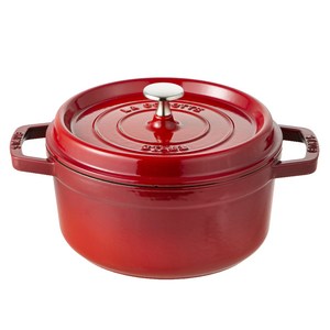 스타우브 인덕션 원형 꼬꼬떼 RONDE 주물냄비, 22cm, 체리, 1개