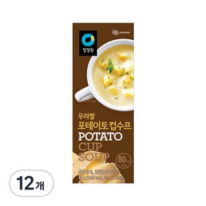 청정원 신우리쌀 포테이토컵수프, 60g, 12개