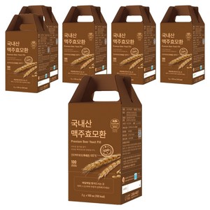 유기농마루 정품 국내산 맥주효모환 100p, 200g, 6개