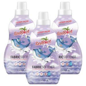 레드루트 유아 섬유유연제 머스크플로랄향 본품, 1L, 3개