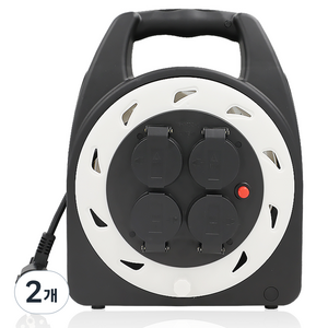 TGIC 케이블 코드 릴 4구 1.0SQ XS-XPH2-1, 15m, 혼합색상, 2개