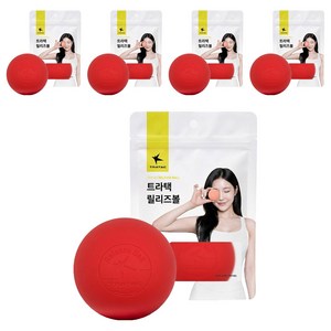 트라택 릴리즈 마사지볼 기본형, 레드, 5개