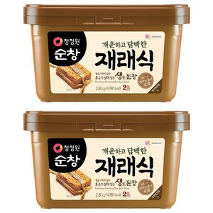 청정원순창 개운하고 담백한 재래식 생된장, 2.8kg, 2개