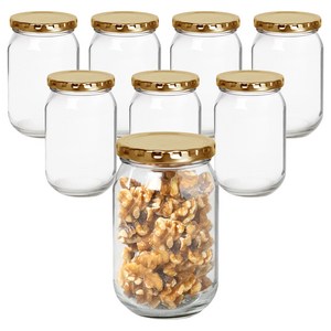 경성리빙테크 원형 유리병, 330ml, 8개