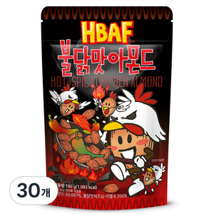 바프 불닭맛 아몬드, 190g, 30개