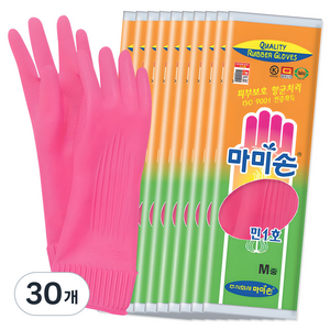 마미손 고무장갑 민1호, 중(M), 30개