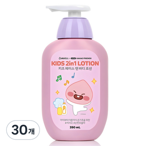 베비언스 리틀카카오프렌즈 키즈 페이스 앤 바디 로션 어피치, 390ml, 30개