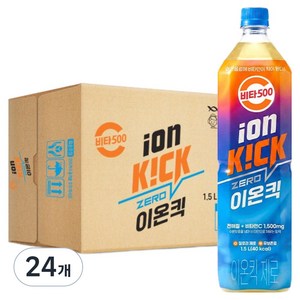 비타500 이온킥 제로 음료, 1.5L, 24개