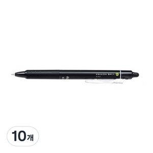 프릭션 볼 노크 볼펜 0.7mm LFBK-23F, 블랙, 10개
