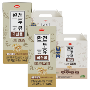 전두유 더진한 국산콩 무가당, 190ml, 32개