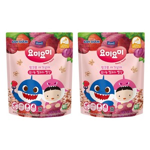 요미요미 유기농 쌀과자, 빨강, 25g, 2개