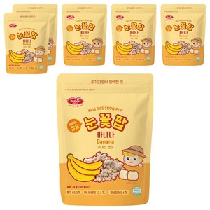 베베스트 현미 처음먹는 칼슘 눈꽃팝, 혼합맛(현미/바나나), 20g, 6개