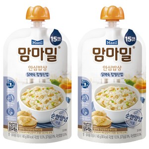 맘마밀 안심밥상 레토르트 이유식, 닭백숙 찹쌀진밥, 140g, 2개